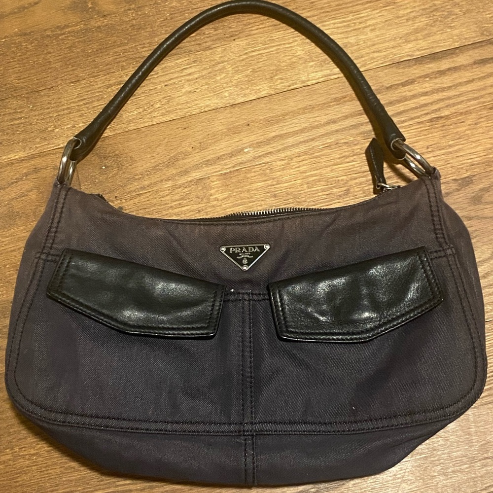 vintage prada denim bag
